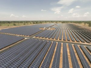 Solar panels making zero emissions electricity