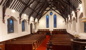 Riscaldatore a infrarossi Manhattan installato in una chiesa