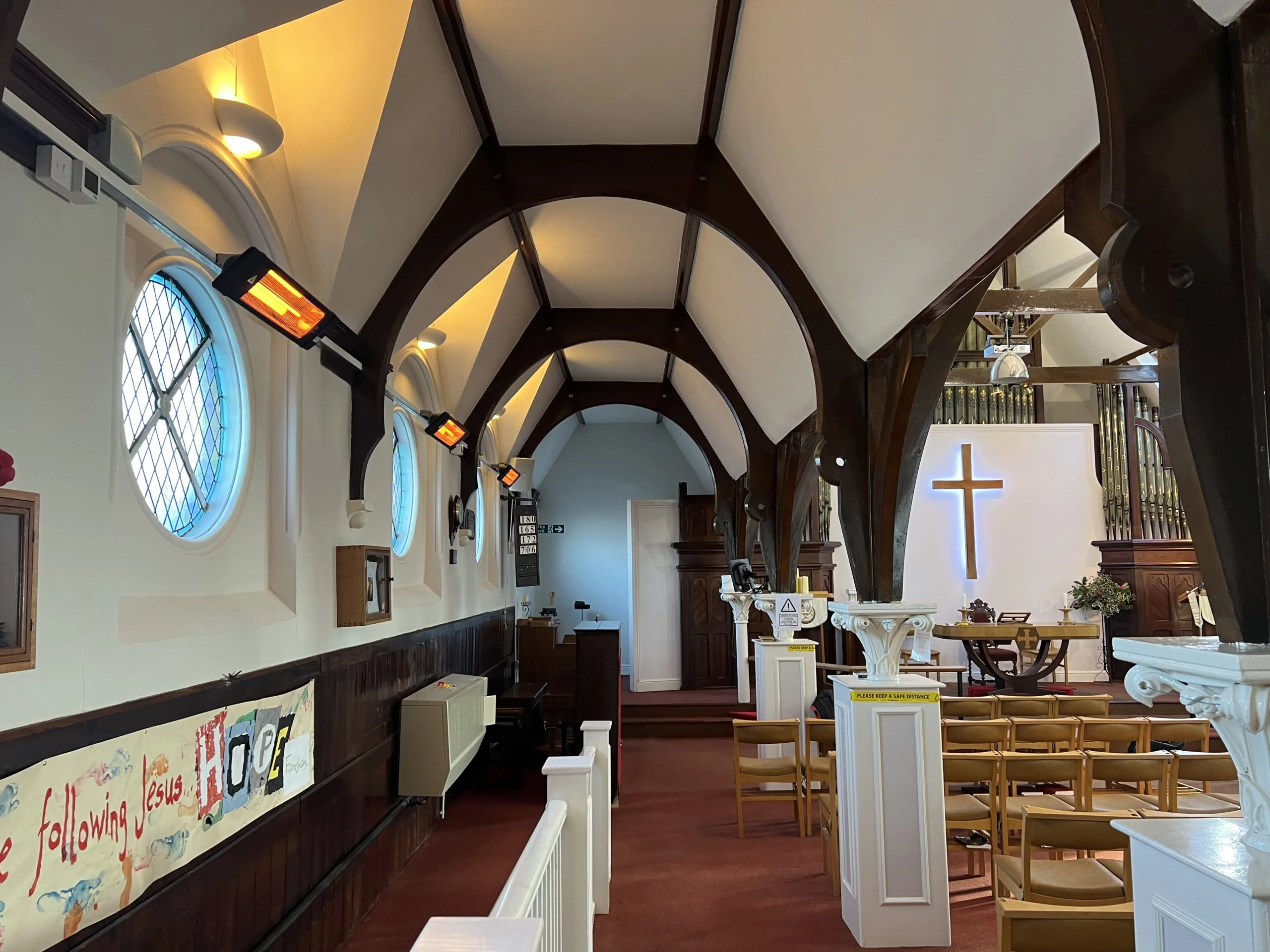 Riscaldamento radiante in una chiesa