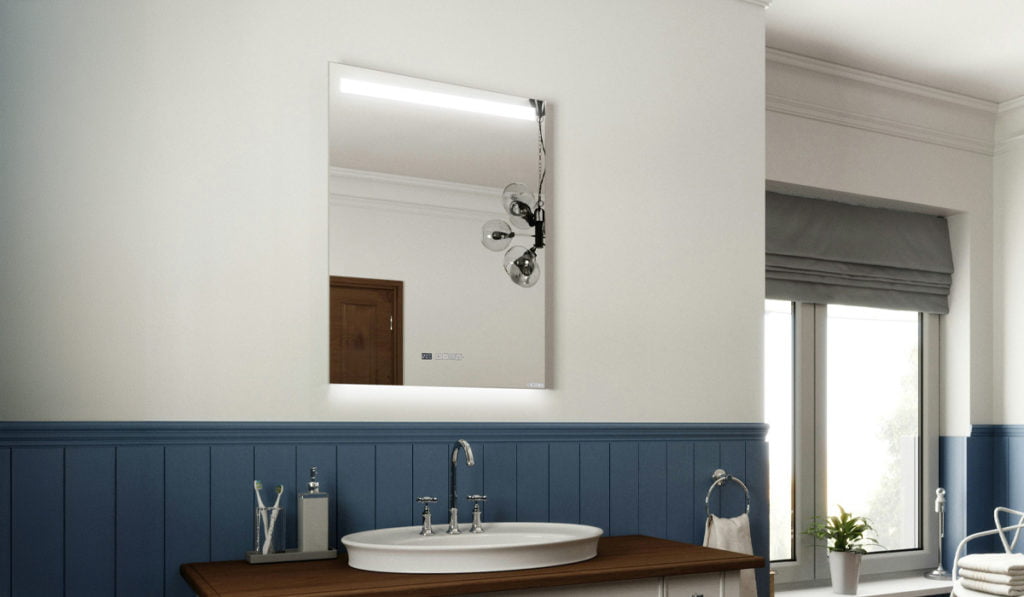 Specchio Select XLS con luci installato in bagno
