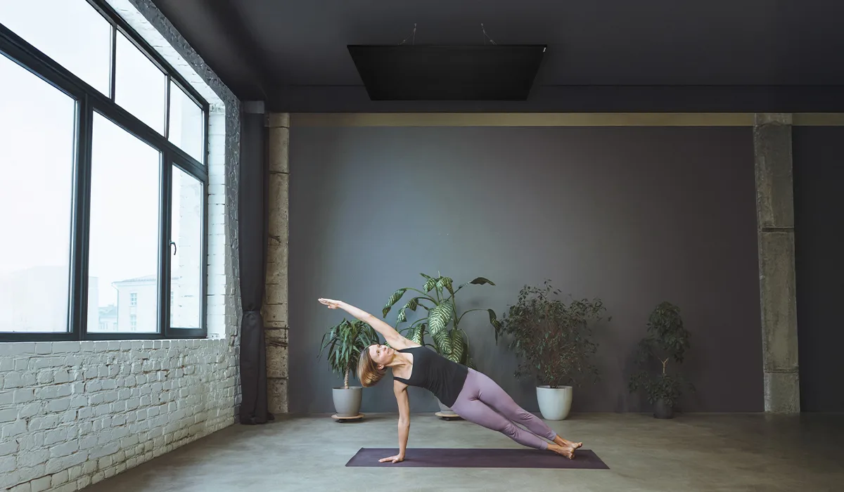 Calefacción de panel Comfort HT para una clase de yoga
