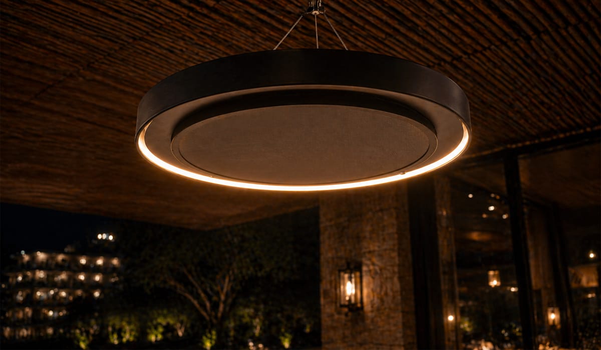 Riscaldatore Ibiza installato nel patio dell'hotel