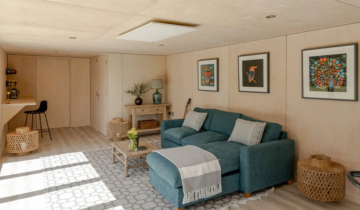 Pannello Herschel Comfort installato a soffitto in una casa vacanze